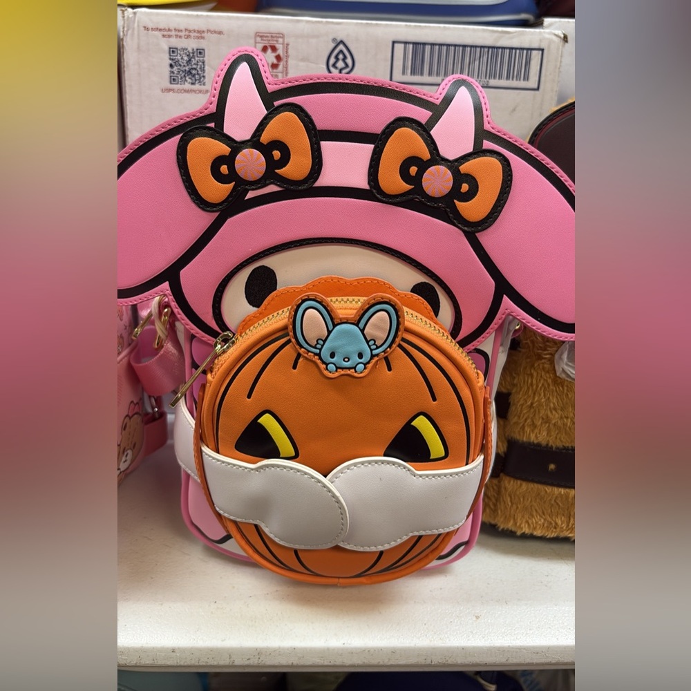 Hello Kitty My Melody loungefly pumpkin crossbody! NWT